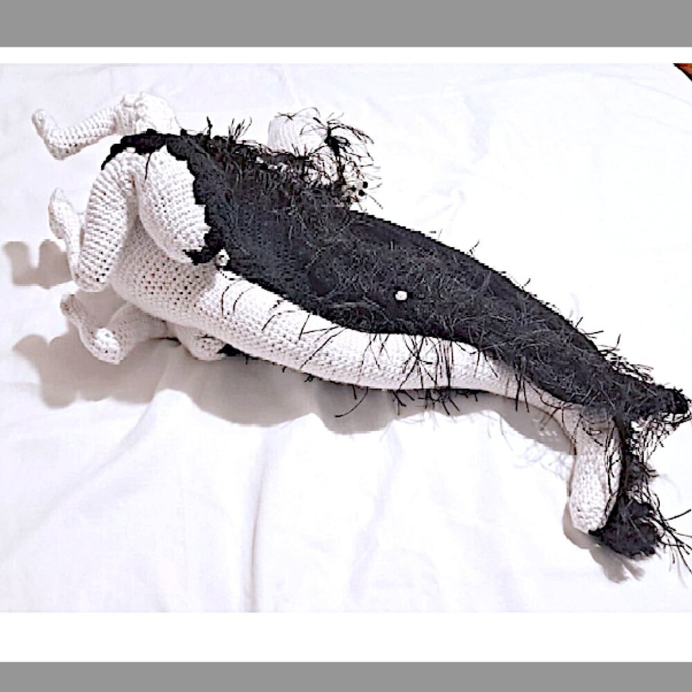 Hand Made Posable Crochet Dragon - Medium Large - Picture 9 of 16
